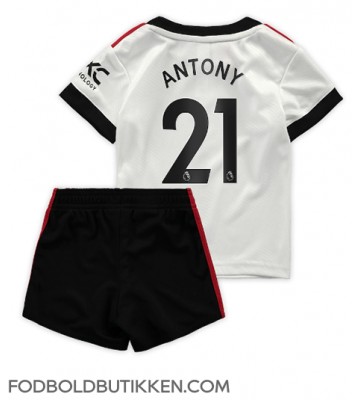 Manchester United Antony #21 Udebanetrøje Børn 2022-23 Kortærmet (+ Korte bukser)